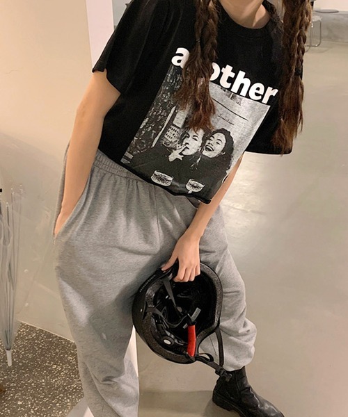 ALTROSE（アルトローズ）の「Ｔシャツ アナザー ショート丈 半袖 ヴィンテージ（Tシャツ/カットソー・レディース・グレー/ホワイト/ブラック・FREE）」の13枚目の写真