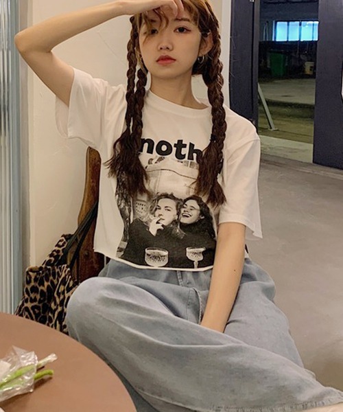 ALTROSE（アルトローズ）の「Ｔシャツ アナザー ショート丈 半袖 ヴィンテージ（Tシャツ/カットソー・レディース・グレー/ホワイト/ブラック・FREE）」の18枚目の写真