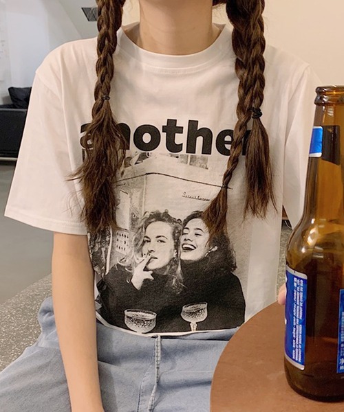 ALTROSE（アルトローズ）の「Ｔシャツ アナザー ショート丈 半袖 ヴィンテージ（Tシャツ/カットソー・レディース・グレー/ホワイト/ブラック・FREE）」の20枚目の写真