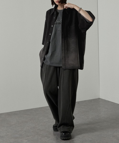 【Alfred Alex】レザージャケット/オーバーサイズ M ユニセックス 革ジャン ライダース 「Alfred Alex」double rider jacket