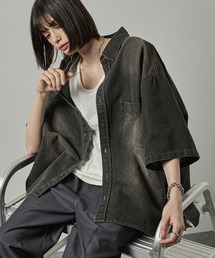 Alfred Alex（アルフレッドアレックス）の「【Alfred Alex】オーバーサイズヴィンテージメイクデニムシャツ（シャツ/ブラウス）」