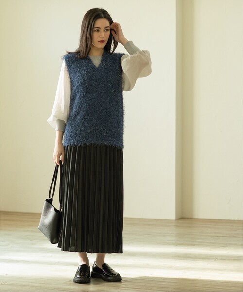 ジャスグリッティー　定価20,900円　シャツ付ニットベスト JUSGLITTY（ジャスグリッティー）の「Vベスト（ニット/セーター