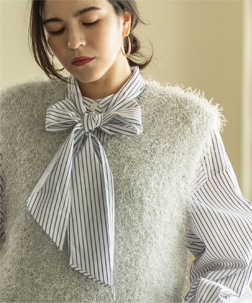 OPAQUE.CLIP（オペークドットクリップ）の「◆ラメシャギーニットベスト【洗濯機洗い可】（ベスト・レディース・ブルー系その他7/ライトグレー系5/チャコール/ベージュ系9・38/36/40）」の18枚目の写真