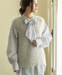 OPAQUE.CLIP | ラメシャギーニットベスト【洗濯機洗い可】(ベスト)