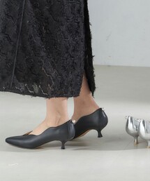 ships little black | little black:〈セレモニー対応可〉パールモチーフ ウェーブ カット パンプス ◇(パンプス)