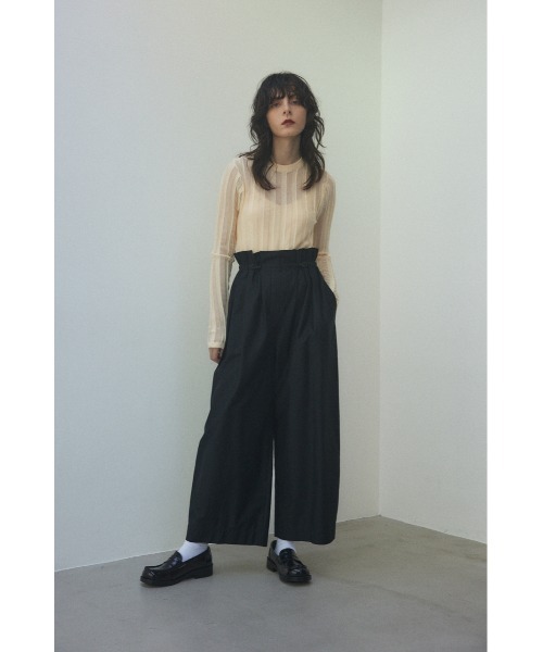 BLACK BY MOUSSY(ブラックバイマウジー)の「sheer stripe tops(シアーストライプトップス)(ニット/セーター・レディース・ネイビー/ブルー/オフホワイト/オレンジ・FREE)」の8枚目の写真