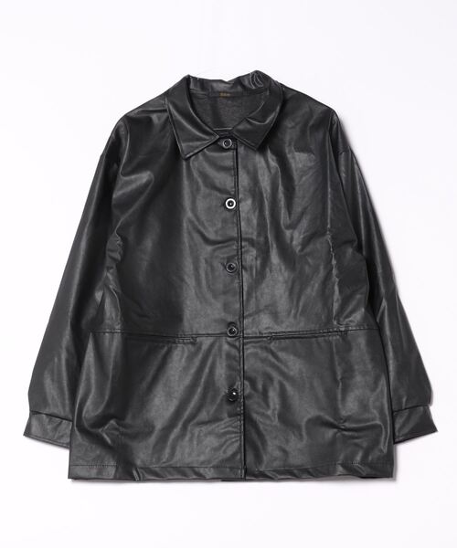 Ritzy（リッツィー）の「オーバーサイズ  PUジャケット（その他アウター・レディース・ブラック・M/L）」の10枚目の写真