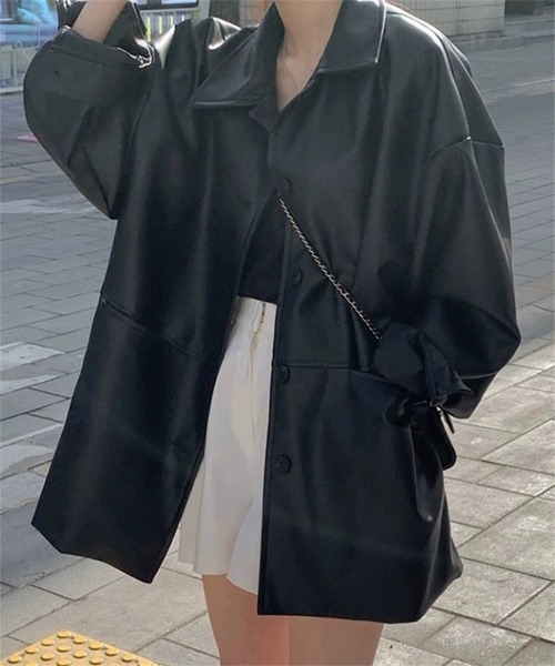 Ritzy（リッツィー）の「オーバーサイズ  PUジャケット（その他アウター・レディース・ブラック・M/L）」の7枚目の写真