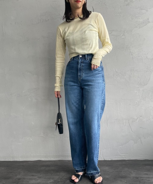 [YANUK/ヤヌーク] LEA ハイウエスト ボーイズストレートデニム セール】[YANUK/ヤヌーク] LEA ハイウエスト ボーイズストレートデニム