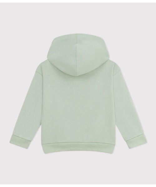 PETIT BATEAU（プチバトー）の「スウェットジップアップパーカ（パーカー・キッズ・ライトグリーン・3YEAR/4YEAR/5YEAR）」の3枚目の写真