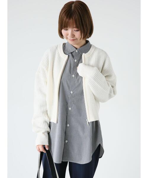 Lugnoncure(ルノンキュール)の「【イージーケア】柄アソートレギュラーシャツ(シャツ/ブラウス・レディース・オフホワイト/ブルー/ブラック・F)」の8枚目の写真