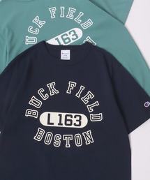 Champion/チャンピオン コットンUSA カレッジロゴプリント ワンポイント刺繍 半袖Tシャツ/リンガーT/レディース メンズ