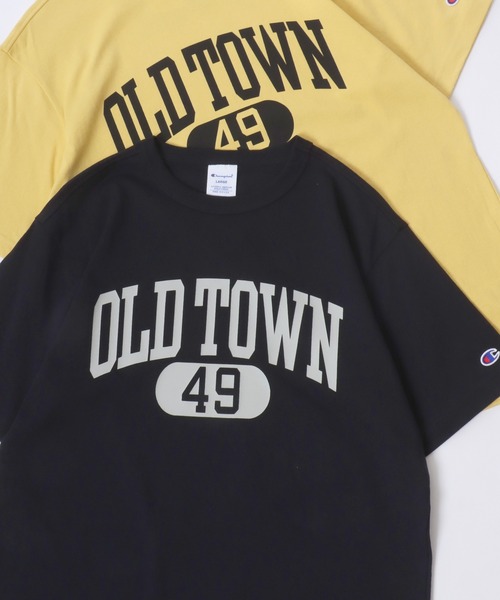 Champion(チャンピオン)の「Champion/チャンピオン コットンUSA カレッジロゴプリント ワンポイント刺繍 半袖Tシャツ/リンガーT/レディース メンズ(Tシャツ/カットソー・メンズ・ネイビー/ホワイト/ホワイト系その他/ホワイト系その他3/ホワイト系その他2/ホワイト系その他4/グリーン/イエロー/ブルー系その他/ブラック・M/L/XL)」の7枚目の写真
