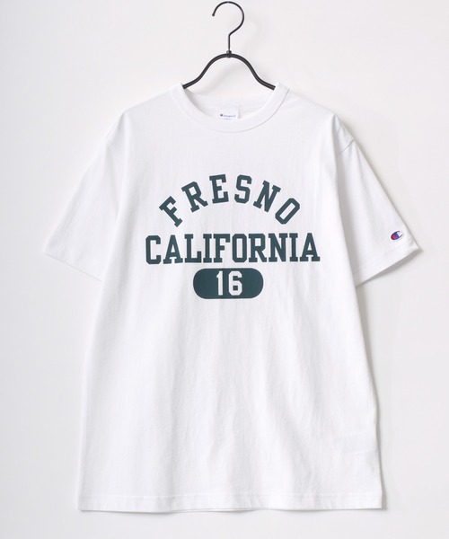 Champion(チャンピオン)の「Champion/チャンピオン コットンUSA カレッジロゴプリント ワンポイント刺繍 半袖Tシャツ/リンガーT/レディース メンズ(Tシャツ/カットソー・メンズ・ネイビー/ホワイト/ホワイト系その他/ホワイト系その他3/ホワイト系その他2/ホワイト系その他4/グリーン/イエロー/ブルー系その他/ブラック・M/L/XL)」の17枚目の写真
