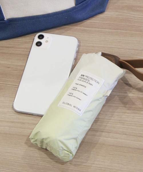 GLOBAL WORK（グローバルワーク）の「晴雨遮光折り畳み日傘/987674（折りたたみ傘・レディース・ブルー/イエロー/ミント/パープル/ベージュ/ブラック/ホワイト×ブラック/ホワイト×グレー・ONE SIZE）」の8枚目の写真