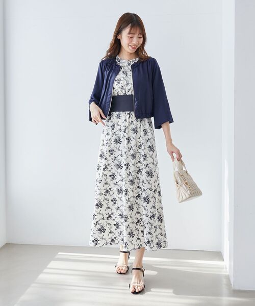 MAJESTIC LEGON(マジェスティックレゴン)の「ノースリフリルコルセットワンピース(ワンピース・レディース・グレー系その他/ブルー系その他4/ベージュ系その他2・MEDIUM/SMALL/X-SMALL)」の8枚目の写真