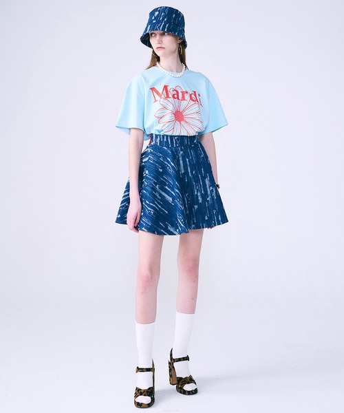 Mardi Mercredi（マルディメクルディ）の「TSHIRT FLOWERMARDI（Tシャツ/カットソー・レディース・ブラック×イエロー/ホワイト系その他/ホワイト×グリーン/スカイブルー系1・FREE）」の21枚目の写真