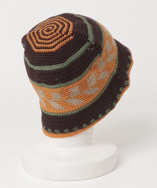 MAISON mou(メゾンムー)の「【SUBLIME/サブライム】FINE HANDKNIT HAT ハンドニット ハットSB241-0422(ハット・レディース・ブラウン/オフホワイト/ネイビー・FREE)」の6枚目の写真