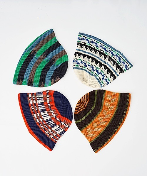 MAISON mou(メゾンムー)の「【SUBLIME/サブライム】FINE HANDKNIT HAT ハンドニット ハットSB241-0422(ハット・レディース・ブラウン/オフホワイト/ネイビー・FREE)」の8枚目の写真