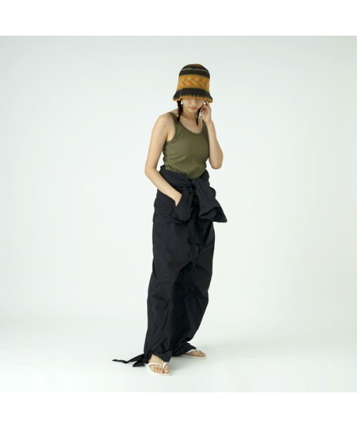 MAISON mou(メゾンムー)の「【SUBLIME/サブライム】FINE HANDKNIT HAT ハンドニット ハットSB241-0422(ハット・レディース・ブラウン/オフホワイト/ネイビー・FREE)」の5枚目の写真
