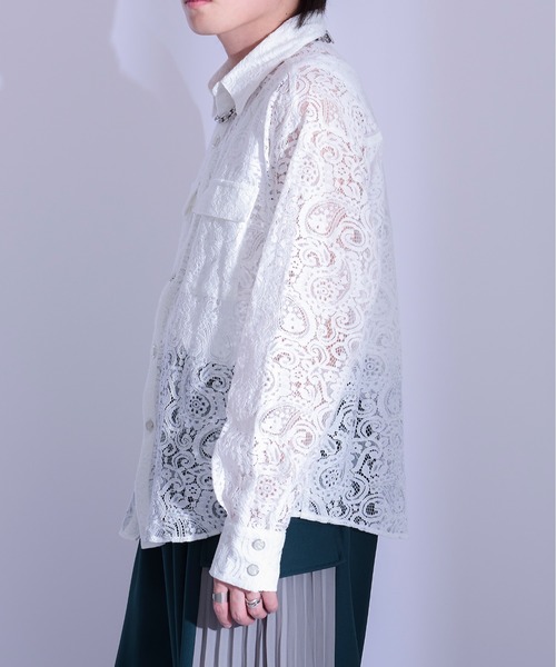 セール】コードレースシャツ/SETUP対応（シャツ/ブラウス）｜Ellno  