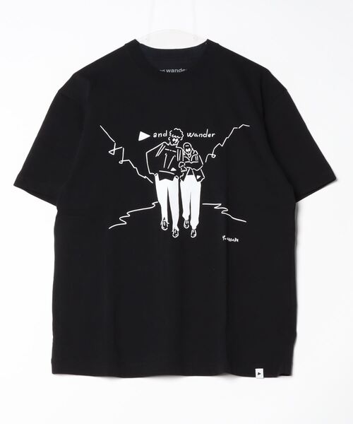 and wander（アンドワンダー）の「and wander/アンドワンダー  Yu Nagaba printed T  5744184185（Tシャツ/カットソー・メンズ・ブラック/ホワイト・L/M/S/XL）」の16枚目の写真