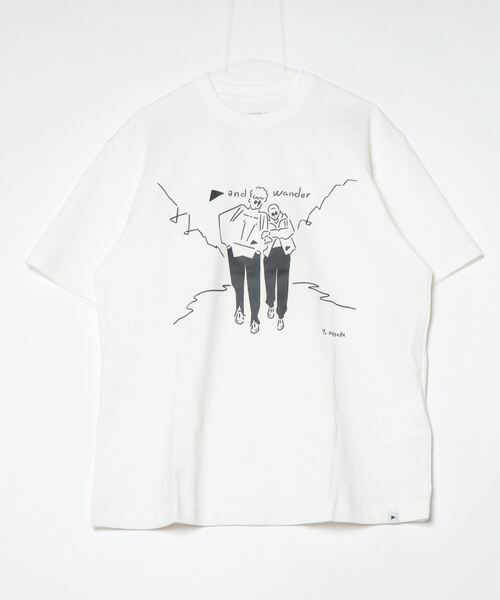 and wander（アンドワンダー）の「and wander/アンドワンダー  Yu Nagaba printed T  5744184185（Tシャツ/カットソー・メンズ・ブラック/ホワイト・L/M/S/XL）」の17枚目の写真
