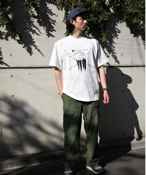 and wander（アンドワンダー）の「and wander/アンドワンダー  Yu Nagaba printed T  5744184185（Tシャツ/カットソー・メンズ・ブラック/ホワイト・L/M/S/XL）」の15枚目の写真