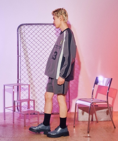 ★codegraphy★ COOL Synthetic Fiber Color Block Sports Short SET UP対応] SYNTHETIC FIBER CONTRAST SPORTS SHORTS（その他