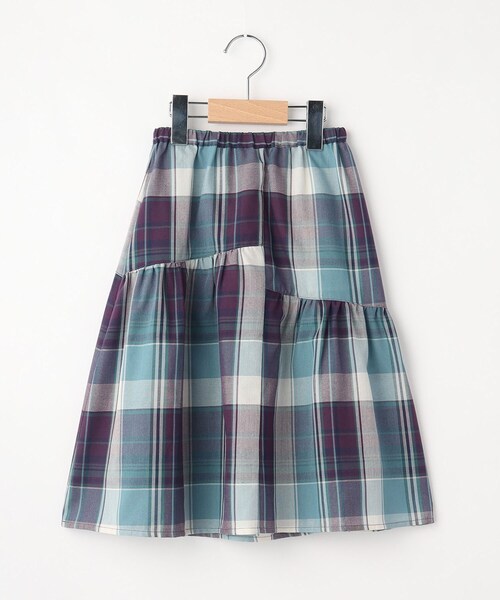 Dessin（デッサン）の「◆【リンクコーデ】変形ティアードスカート（スカート・キッズ・スモーキーグリーン系2/パープル系2/ネイビー系1・14/13/12/11）」の3枚目の写真