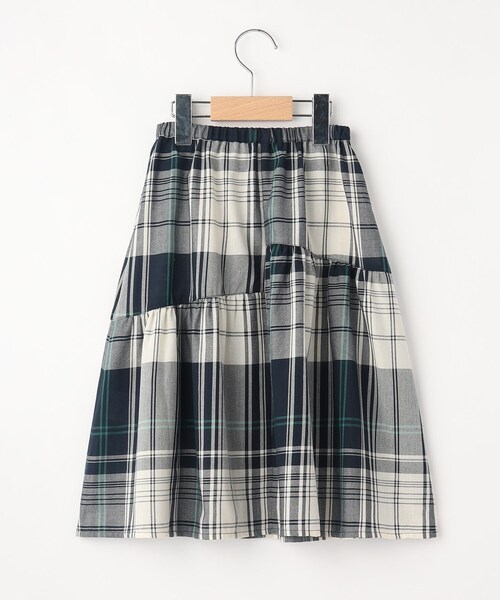 Dessin（デッサン）の「◆【リンクコーデ】変形ティアードスカート（スカート・キッズ・スモーキーグリーン系2/パープル系2/ネイビー系1・14/13/12/11）」の4枚目の写真