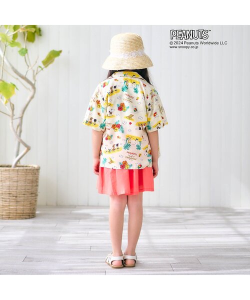 F.O.KIDS(エフオーキッズ)の「【セットアップ・お揃い可能】PEANUTS ALOHA SHIRTS(シャツ/ブラウス・キッズ・ターコイズブルー/ブラック/キナリ・150/140/130/80/120/110/100/90/95)」の7枚目の写真