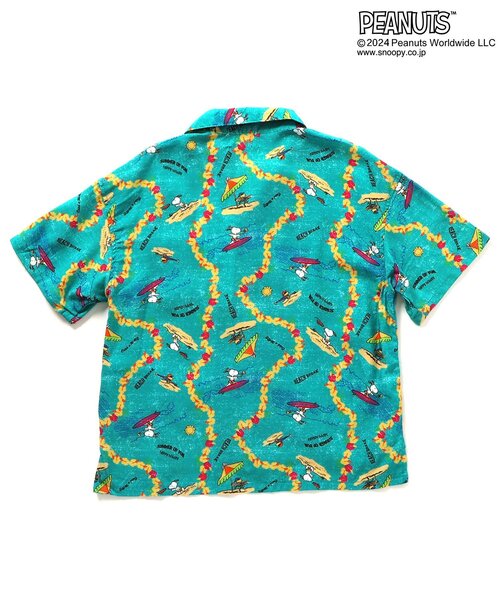 F.O.KIDS(エフオーキッズ)の「【セットアップ・お揃い可能】PEANUTS ALOHA SHIRTS(シャツ/ブラウス・キッズ・ターコイズブルー/ブラック/キナリ・150/140/130/80/120/110/100/90/95)」の16枚目の写真