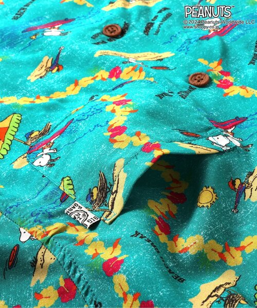 F.O.KIDS(エフオーキッズ)の「【セットアップ・お揃い可能】PEANUTS ALOHA SHIRTS(シャツ/ブラウス・キッズ・ターコイズブルー/ブラック/キナリ・150/140/130/80/120/110/100/90/95)」の19枚目の写真