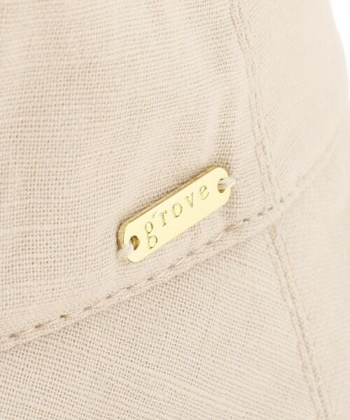 grove（グローブ）の「◆メタルプレートバケットハット【UVカット・サイズ調整】（ハット・レディース・グレー/オフホワイト/ライトベージュ/ブラック・00）」の8枚目の写真