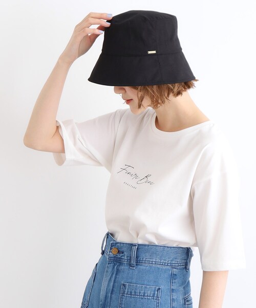 grove（グローブ）の「◆メタルプレートバケットハット【UVカット・サイズ調整】（ハット・レディース・グレー/オフホワイト/ライトベージュ/ブラック・00）」の10枚目の写真