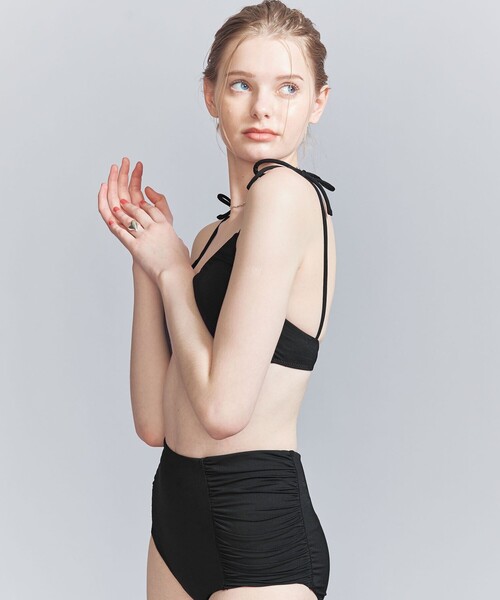 Lepidos（レピドス）の「＜Lepidos＞ソリッド トップ（水着・レディース・モカ/ブラック・M/S）」の10枚目の写真