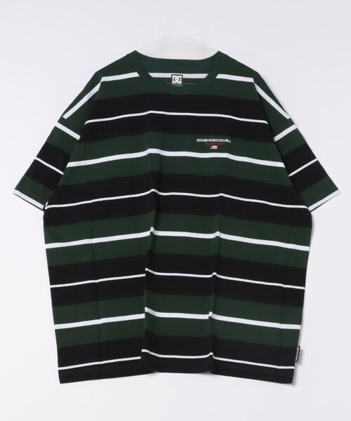 DC SHOES（ディーシーシューズ）の「23 THREE COLOR BORDE/DCボーダー半袖Tシャツ（Tシャツ/カットソー・メンズ・グリーン/ブラック/ホワイト・MEDIUM/X-LARGE/LARGE）」の3枚目の写真