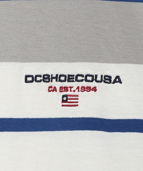 DC SHOES（ディーシーシューズ）の「23 THREE COLOR BORDE/DCボーダー半袖Tシャツ（Tシャツ/カットソー・メンズ・グリーン/ブラック/ホワイト・MEDIUM/X-LARGE/LARGE）」の10枚目の写真