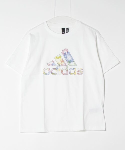 adidas（アディダス）の「アディダス adidas W FLOWER グラフィック Tシャツ1（Tシャツ/カットソー・レディース・ブラック/ホワイト/オレンジ・S/M/L/XL）」の2枚目の写真