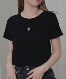 RAY CASSIN（レイカズン）の「刺繍コンパクトTシャツ（Tシャツ/カットソー・レディース）」