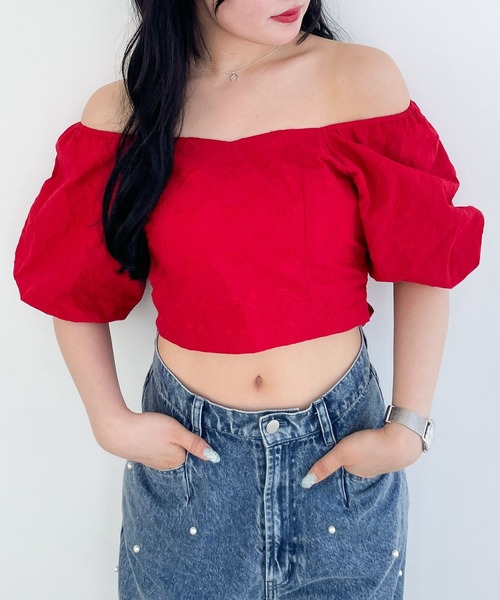 Heather（ヘザー）の「コットンリボンレースブラウス（半袖）　126516（シャツ/ブラウス・レディース・ブラック/レッド/オフホワイト・FREE）」の20枚目の写真