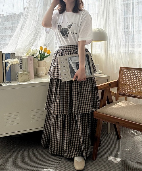 cuorequal(クオレコール)の「犬プリントデザイン半袖Tシャツ(Tシャツ/カットソー・レディース・ホワイト・LARGE/MEDIUM)」の8枚目の写真