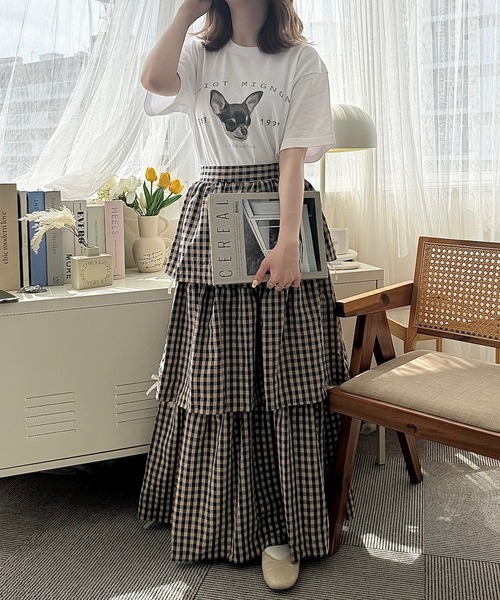 cuorequal(クオレコール)の「犬プリントデザイン半袖Tシャツ(Tシャツ/カットソー・レディース・ホワイト・LARGE/MEDIUM)」の9枚目の写真
