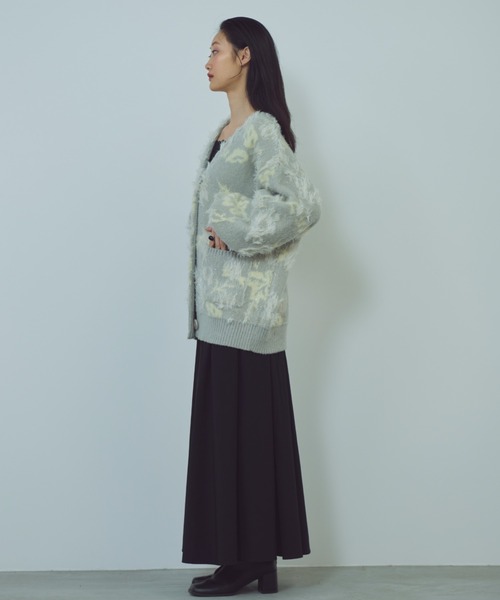 paravion（パラビオン）の「花柄ジャガードカーディガン（カーディガン/ボレロ・レディース・ホワイト/グレー/チャコールグレー・FREE）」の10枚目の写真