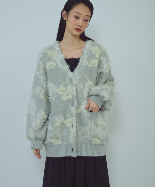 paravion（パラビオン）の「花柄ジャガードカーディガン（カーディガン/ボレロ・レディース・ホワイト/グレー/チャコールグレー・FREE）」の12枚目の写真
