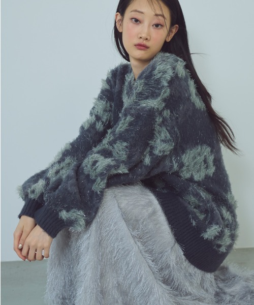 paravion（パラビオン）の「花柄ジャガードカーディガン（カーディガン/ボレロ・レディース・ホワイト/グレー/チャコールグレー・FREE）」の16枚目の写真