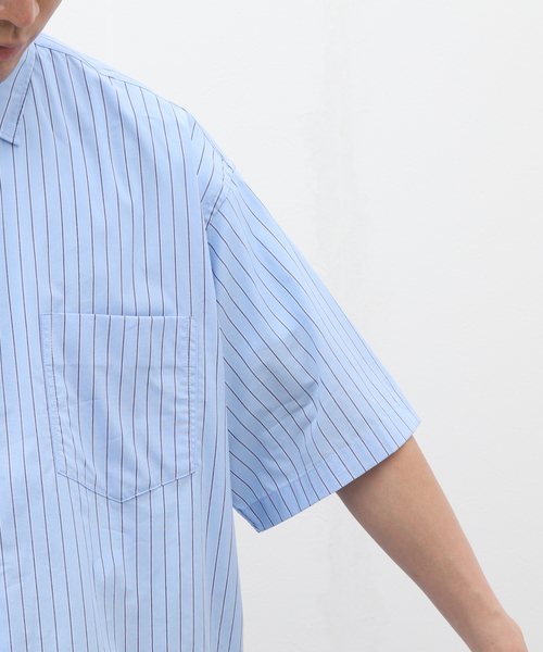 B.C STOCK(ベーセーストック)の「LAWN OVER 半袖 SHIRT(シャツ/ブラウス・メンズ・ブルー/ライトブルー/エメラルドブルー/サックスブルー/スカイブルー・FREE)」の16枚目の写真