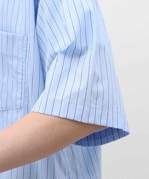 B.C STOCK(ベーセーストック)の「LAWN OVER 半袖 SHIRT(シャツ/ブラウス・メンズ・ブルー/ライトブルー/エメラルドブルー/サックスブルー/スカイブルー・FREE)」の17枚目の写真