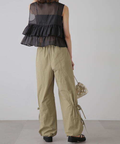 FREE'S MART（フリーズマート）の「オーガンジーペプラムブラウス（シャツ/ブラウス・レディース・ブラック/ライトグリーン/ホワイト・FREE）」の19枚目の写真